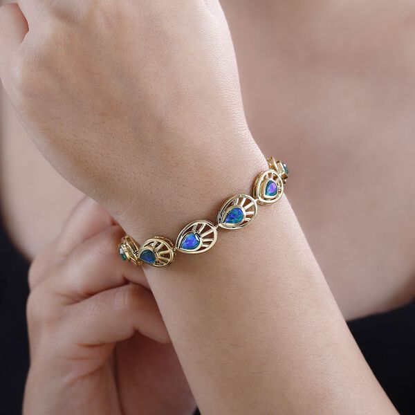 Pfau Quarz Triplett Armband image number 6