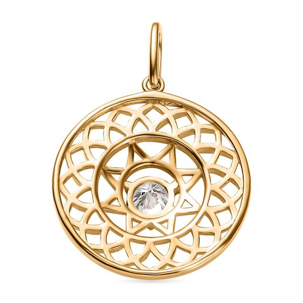 Moissanit Anh&auml;nger 925 Silber vergoldet ca. 0.44 ct image number 4