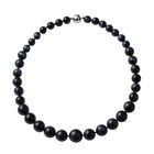 Blaue Tigerauge Halskette ca. 50 cm 925 Silber rhodiniert