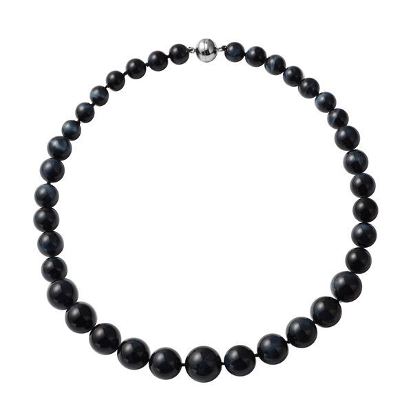 Blaue Tigerauge Halskette ca. 50 cm 925 Silber rhodiniert image number 0