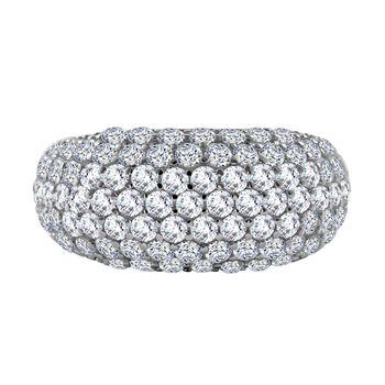 LUSTRO STELLA - Wei&szlig;er Zirkonia Ring, 925 Silber rhodiniert (Gr&ouml;&szlig;e 18.00) 5.42 ct