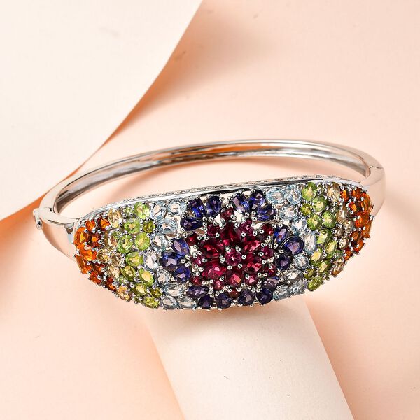Floral Dream mehrfarbiger Edelstein-Cluster-Armreif- 18,25 ct. image number 2