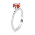 Orange Sphalerit Solitär Ring 925 Silber Platin-Überzug image number 5