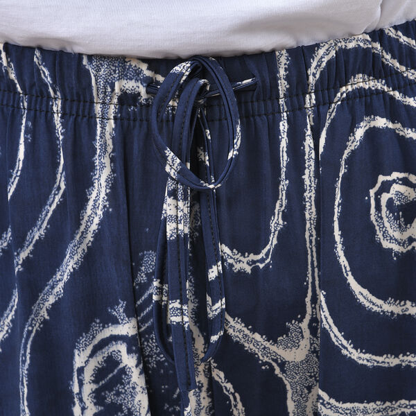 TAMSY - bedruckte Haremshose, Wellenmuster, rot/blau, One Size image number 4