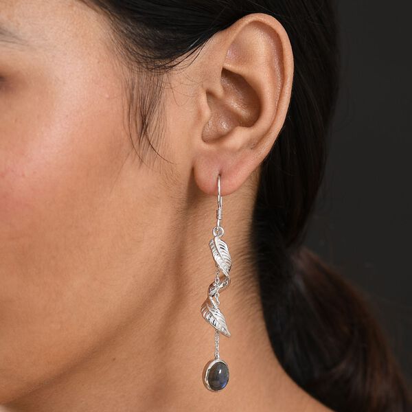 D'Joy AAA Labradorit Ohrringe 925 Silber rhodiniert ca. 4.22 ct image number 3