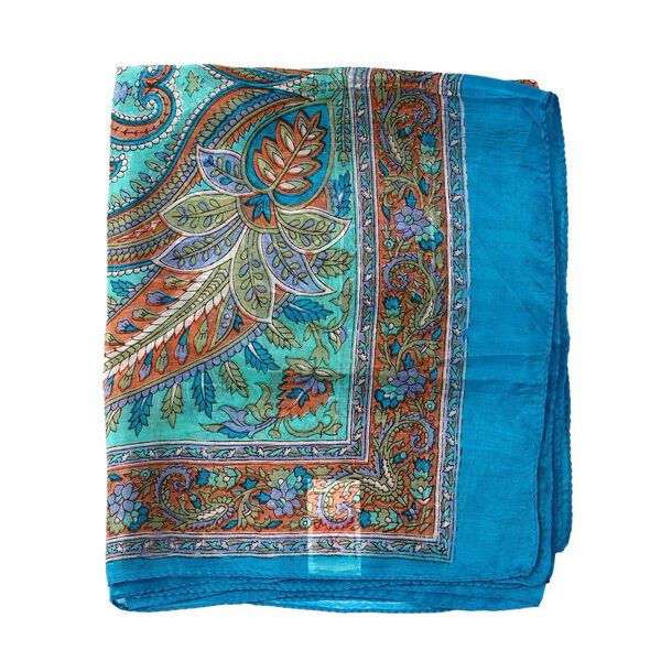 100% satin-Seidenschal, bedruckt mit Kartenmuster, 50x160cm, Mehrfarbig image number 5