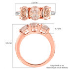 AAA Marropino Morganit und weißer Zirkon-Ring, 925 Silber Roségold Vermeil  ca. 2,44 ct image number 6