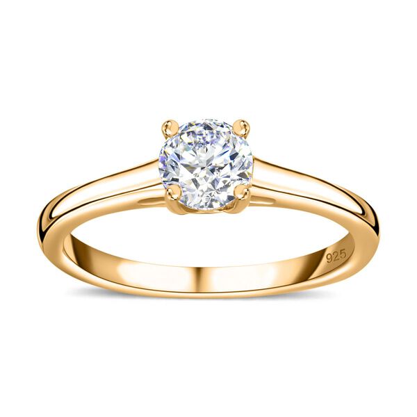 Funkelnde Königin- Moissanit Schmuckset, 925 Silber 750 Gelbgold Vermeil - 1,77 ct. image number 12