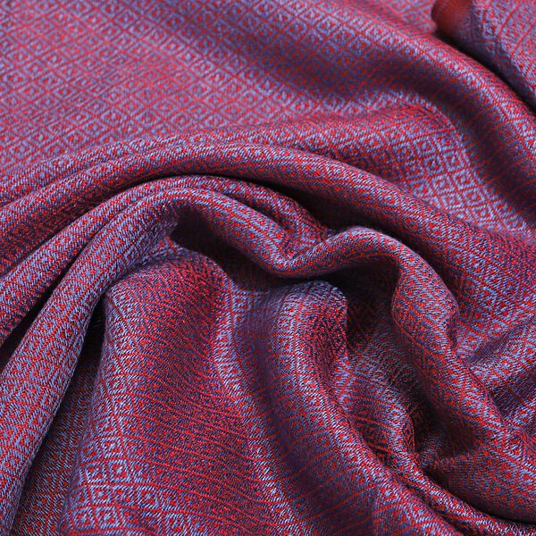 Superweicher doppelgewebter Schal, 70x170 cm, Dunkelrot image number 8