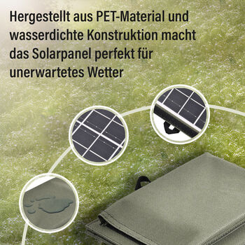 7W faltbares und tragbares Solarpanel, gr&uuml;n