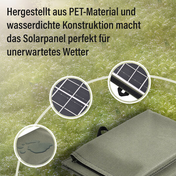 7W faltbares und tragbares Solarpanel, grün image number 4