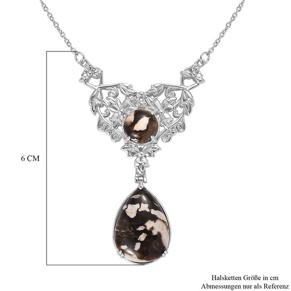 Der Schimmer der Natur - Erdnuss Holz Jaspis Halskette ca. 45 cm 316L Edelstahl ca. 16.88 ct image number 5