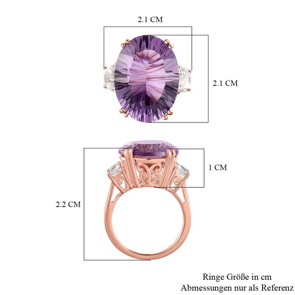 Rose De France Amethyst und Topas Ring - 16,61 ct. image number 7