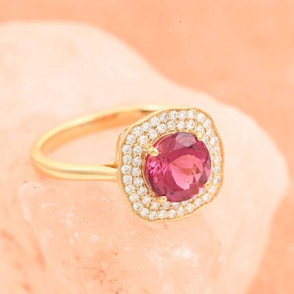 ILIANA AAA Rubellit und SI Diamant Ring in 750 Gold - 2,15 ct. image number 7