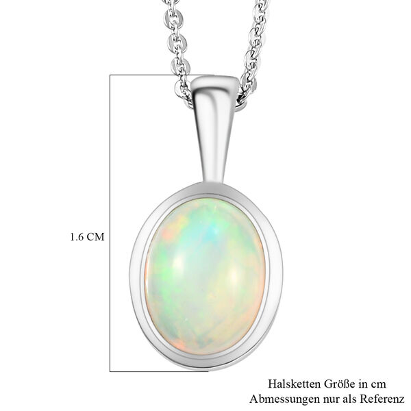 Nat&uuml;rlicher, &auml;thiopischer Opal-Anh&auml;nger mit Kette, 50 cm - 1,33 ct. image number 8
