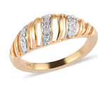 Diamant Ring 925 Silber vergoldet (Größe 18.00) ca. 0,10 ct image number 3