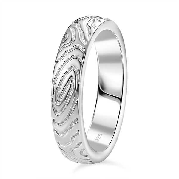 Gravierter Ring, 925 Silber rhodiniert, (Größe 17.00) ca. 5,36g image number 5