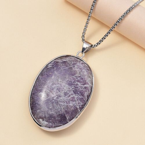 Lepidolith Anhänger mit 50cm Kette - 300 ct. image number 1
