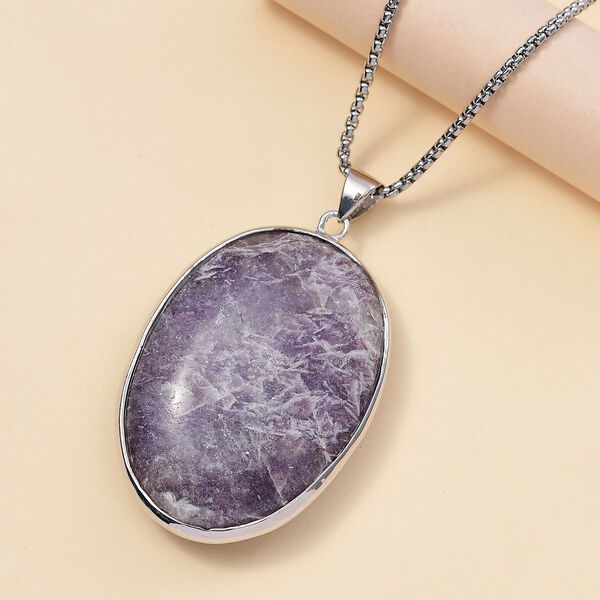 Lepidolith Anhänger mit 50cm Kette - 300 ct. image number 1