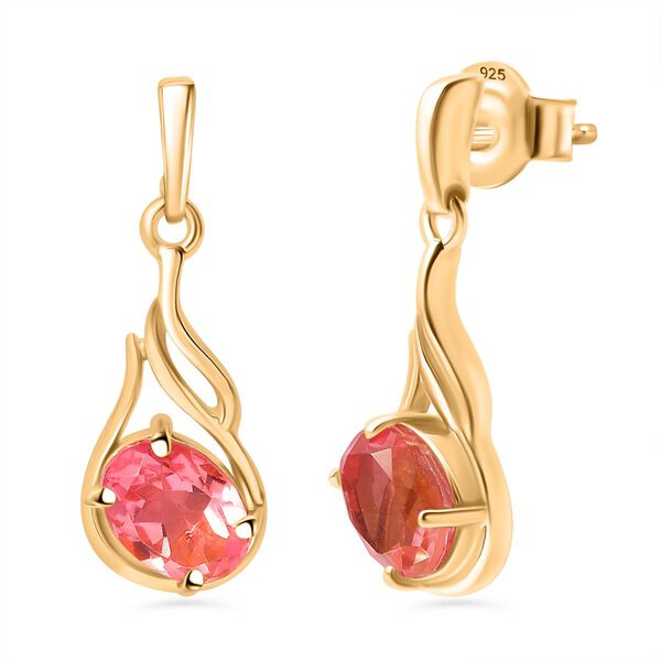 Sunset Triplett Quarz Ohrringe, ca. 2,87 ct.