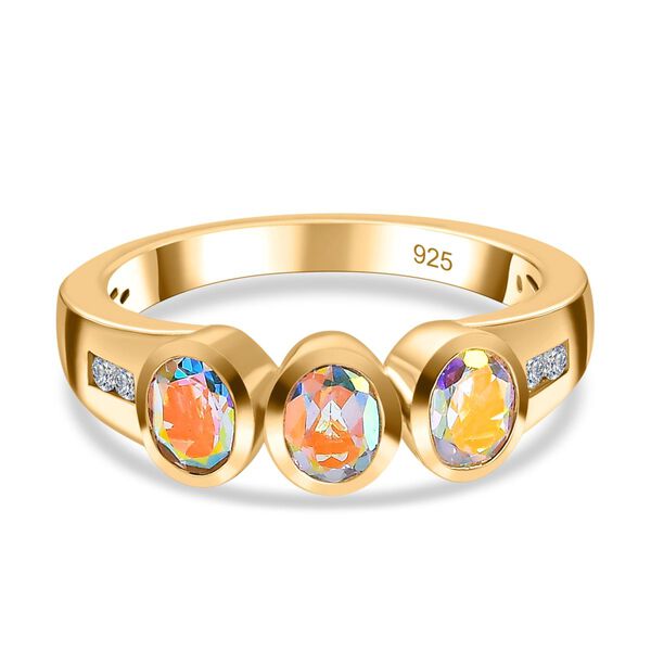 Merkur mystischer Topas und Zirkon Ring - 1,37 ct.