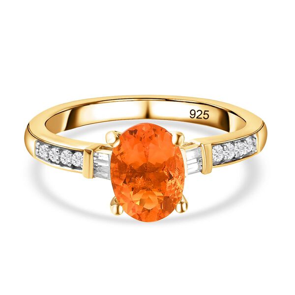 Salamanca Feueropal und Zirkon-Ring - 1,03 ct.