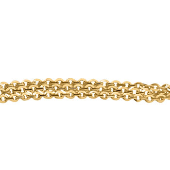 Italienisches brillantina Armband, 925 Silber vergoldet, ca. 18 cm, ca. 2,63g