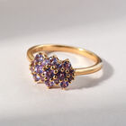 Lila Saphir Ring 925 Silber vergoldet (Größe 16.00) ca. 0,83 ct image number 1