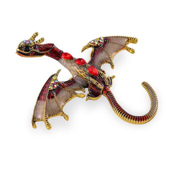 Mehrfarbiger Kristall Brosche emailliert