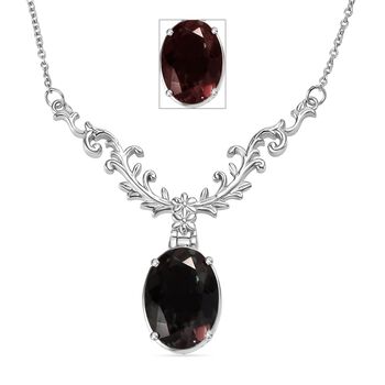 Alexandrit Triplett Quarz 45cm Halskette - 12,27 ct.