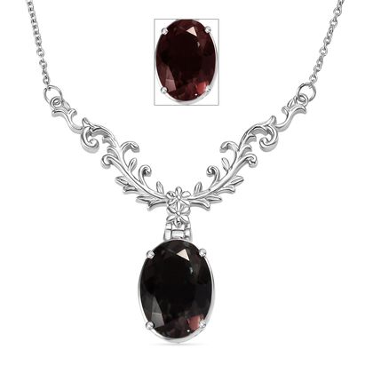 Alexandrit Quarz Triplette Halskette ca. 45 cm 316L Edelstahl ca. 12.27 ct