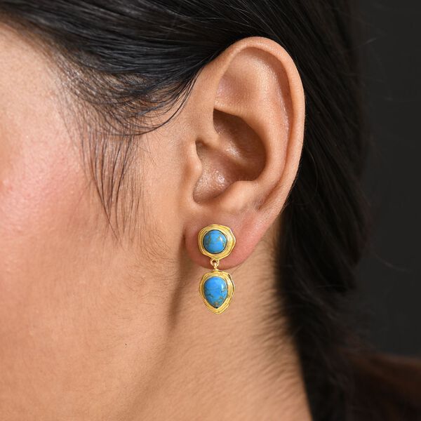 EverTrue blaue T&uuml;rkis Ohrringe - 3,59 ct. image number 3