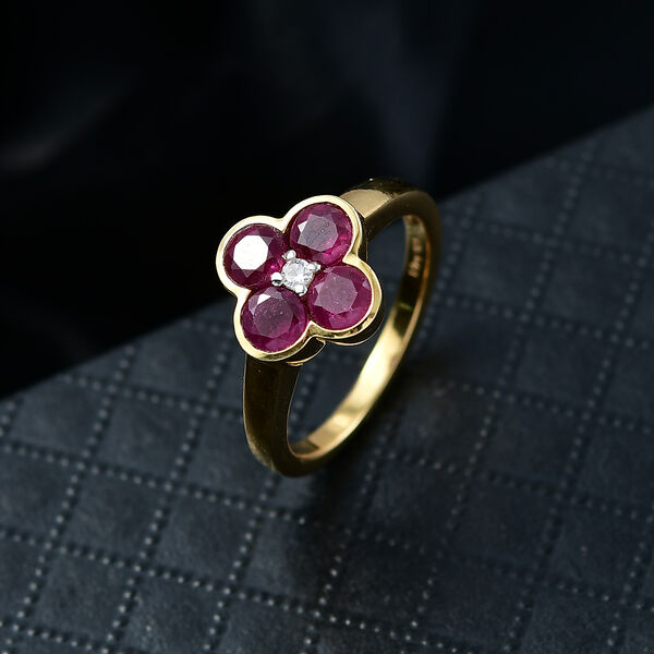 D'Joy afrikanischer Rubin und Zirkon Ring - 1,83 ct. image number 2