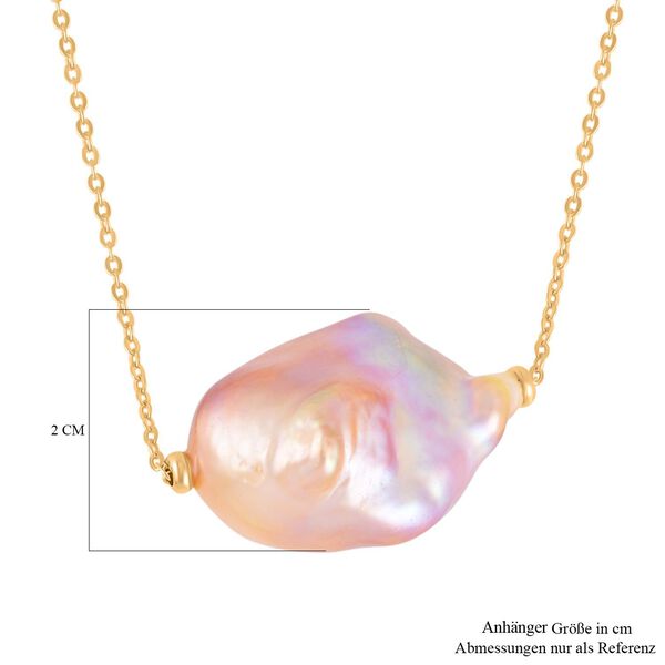 13-16 mm S&uuml;&szlig;wasser-Barockperlen-Kette, 50cm image number 7