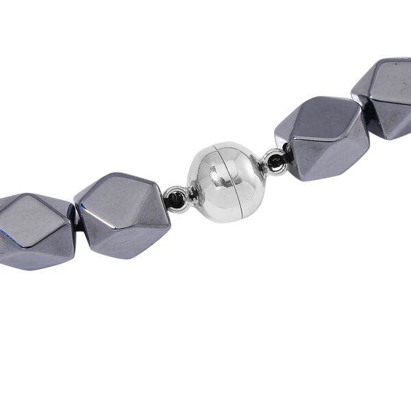 Gr&uuml;ne Jade und Terahertz Halskette, 50 cm - 315 ct. image number 4