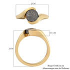 Meteorit Ring 925 Silber vergoldet (Größe 16.00) ca. 3,14 ct image number 6