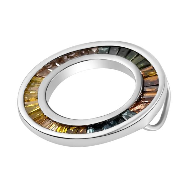 Mehrfarbiger Diamant  Anh&auml;nger, 925 Silber platiniert ca. 0.50 ct image number 4