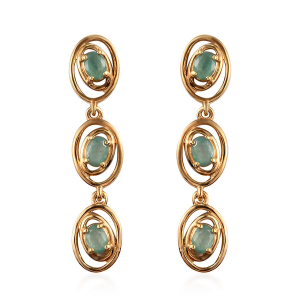 Grandidierit Ohrh&auml;nger 925 Silber vergoldet ca. 1,01 ct&nbsp;