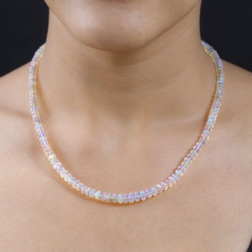LUXORO zertifiziert und geprüft AAA natürliche, äthiopische Welo Opal Halskette in 585 Gold, 45+5 cm - 65 ct. image number 1