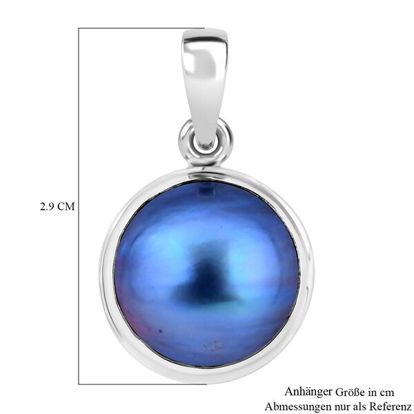 Royal Bali Kollektion- Blauer Mabe Perle-Anhänger image number 6
