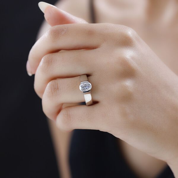 Moissanit Solitär Ring - 1,34 ct. image number 8