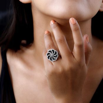 GP Italian Garden Kollektion - Diamant und Kanchanaburi blauer Saphir-Ring - 0,50 ct.