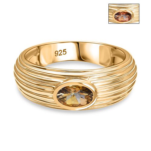 AA Natürlicher goldener Tansanit Ring - 0,45 ct. image number 0