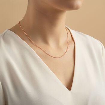 Singapur 925 Silber ros&eacute;vergoldet Kette ca. 45 cm
