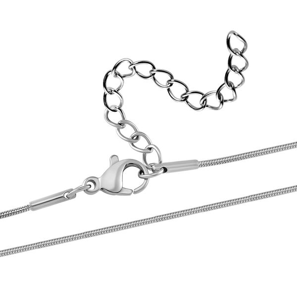 Wei&szlig;er Zirkonia Halskette ca. 50 cm Reiner Edelstahl image number 5