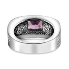 Amethyst farbener Zirkonia Ring, Edelstahl  ca. 2,56 ct image number 5