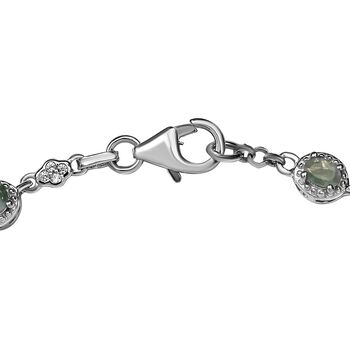 Alexandrit und Zirkon Armband, 19 cm - 2,50 ct.