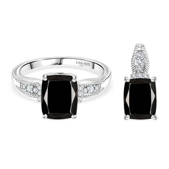 D'Joy 2er-Set Elite Shungit und Zirkon Schmuckset - 2,94 ct.