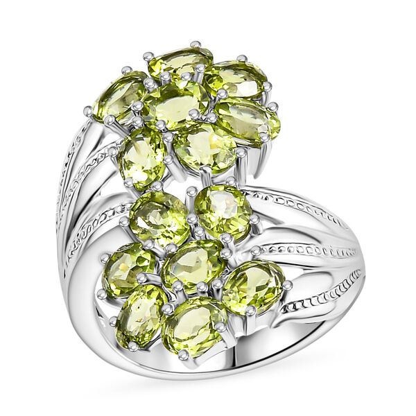 Nat&uuml;rlicher Peridot Ring, 316L Edelstahl (Gr&ouml;&szlig;e 18.00) ca. 5.68 ct image number 4