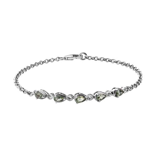 Grünes Saphir-Armband, 19 cm - 1,39 ct. image number 0